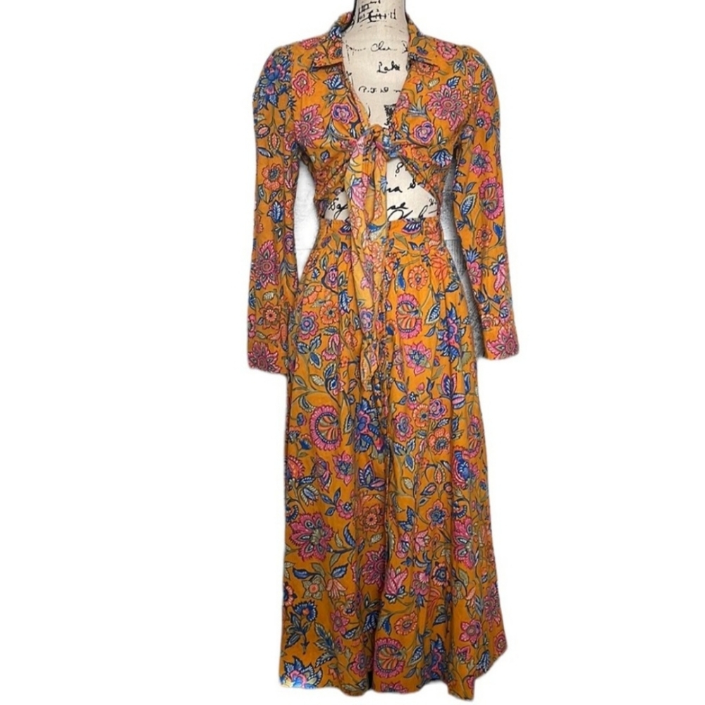 HOUSE OF HARLOW 1960 Cheyna Maxi Front Tie Dress